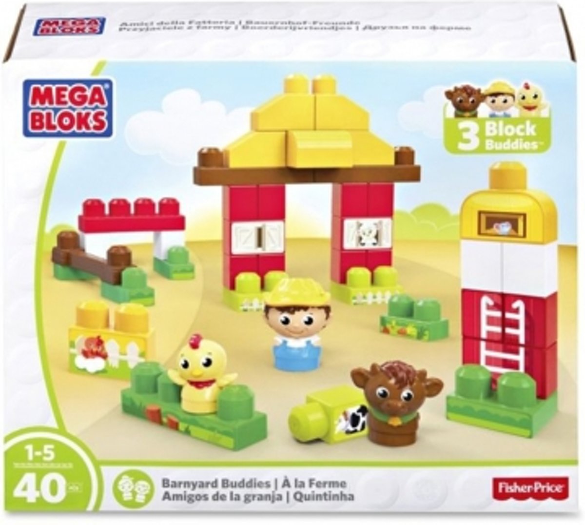 Mega Bloks First Builders Barnyard Buddies 40-delig