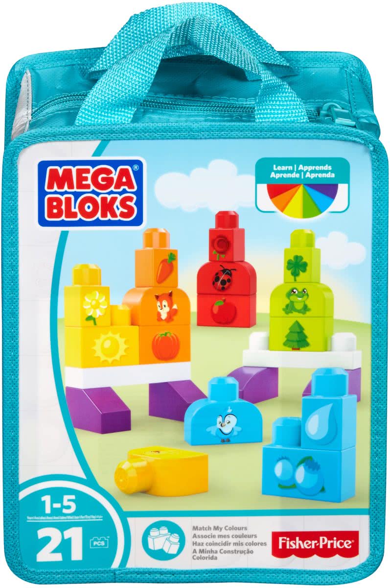 Mega Bloks First Builders Kleuren Leren Bouwtas - Constructiespeelgoed