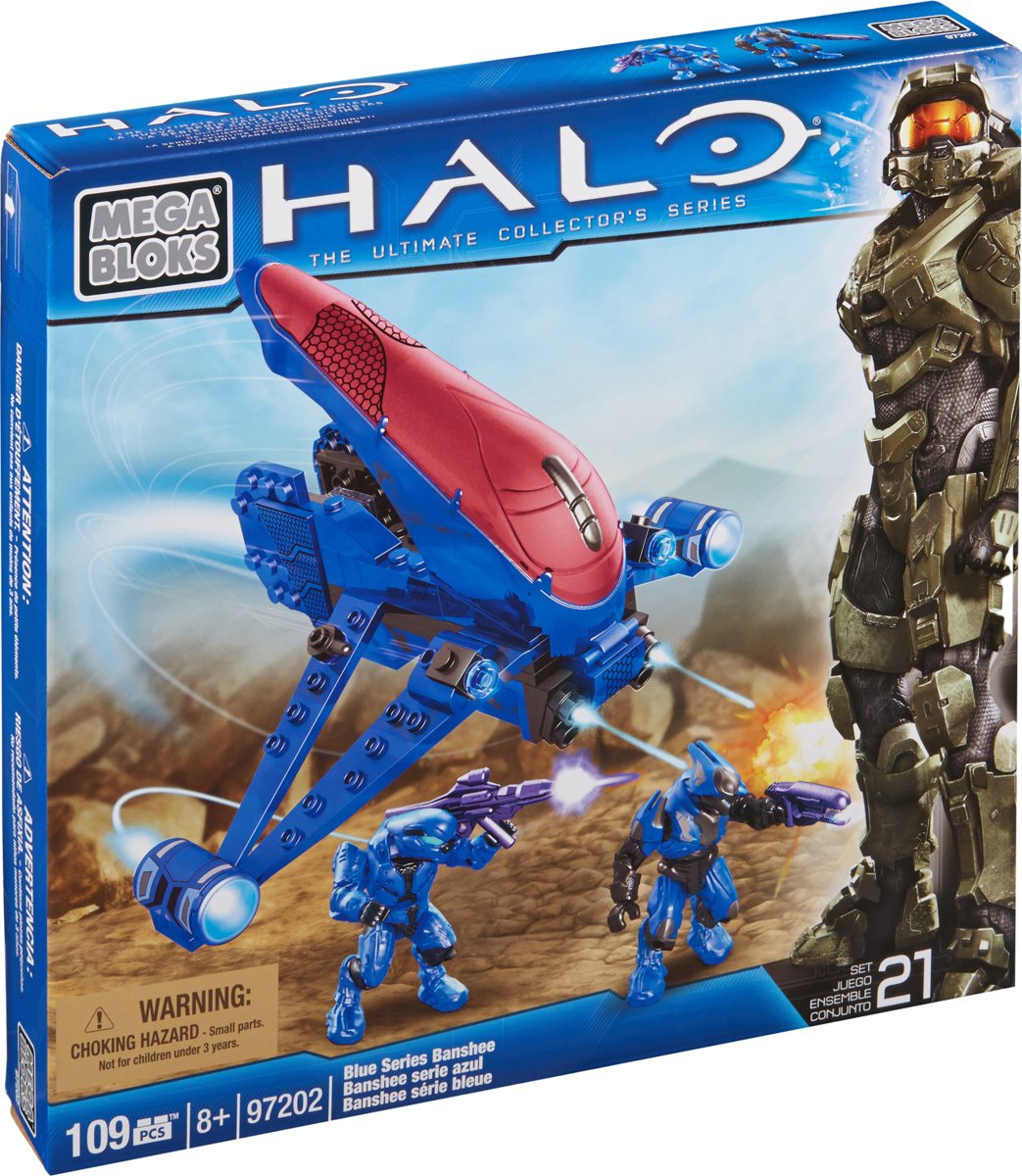 Mega Bloks Halo Blue Series Banshee