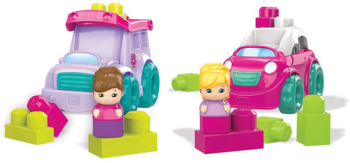 Mega Bloks Kleine Voertuig + Figuur Roze Assorti