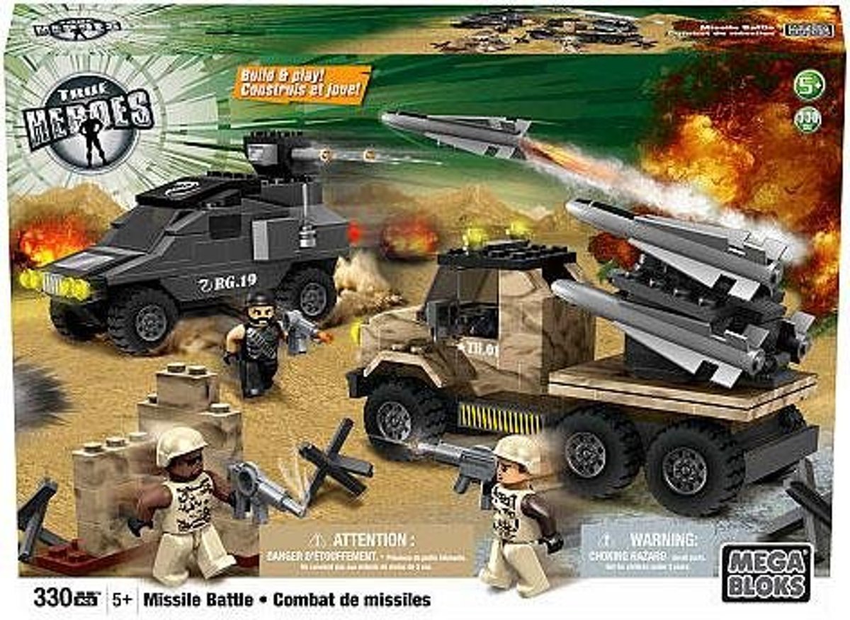 Mega Bloks True Heroes Set Army Missile Battle