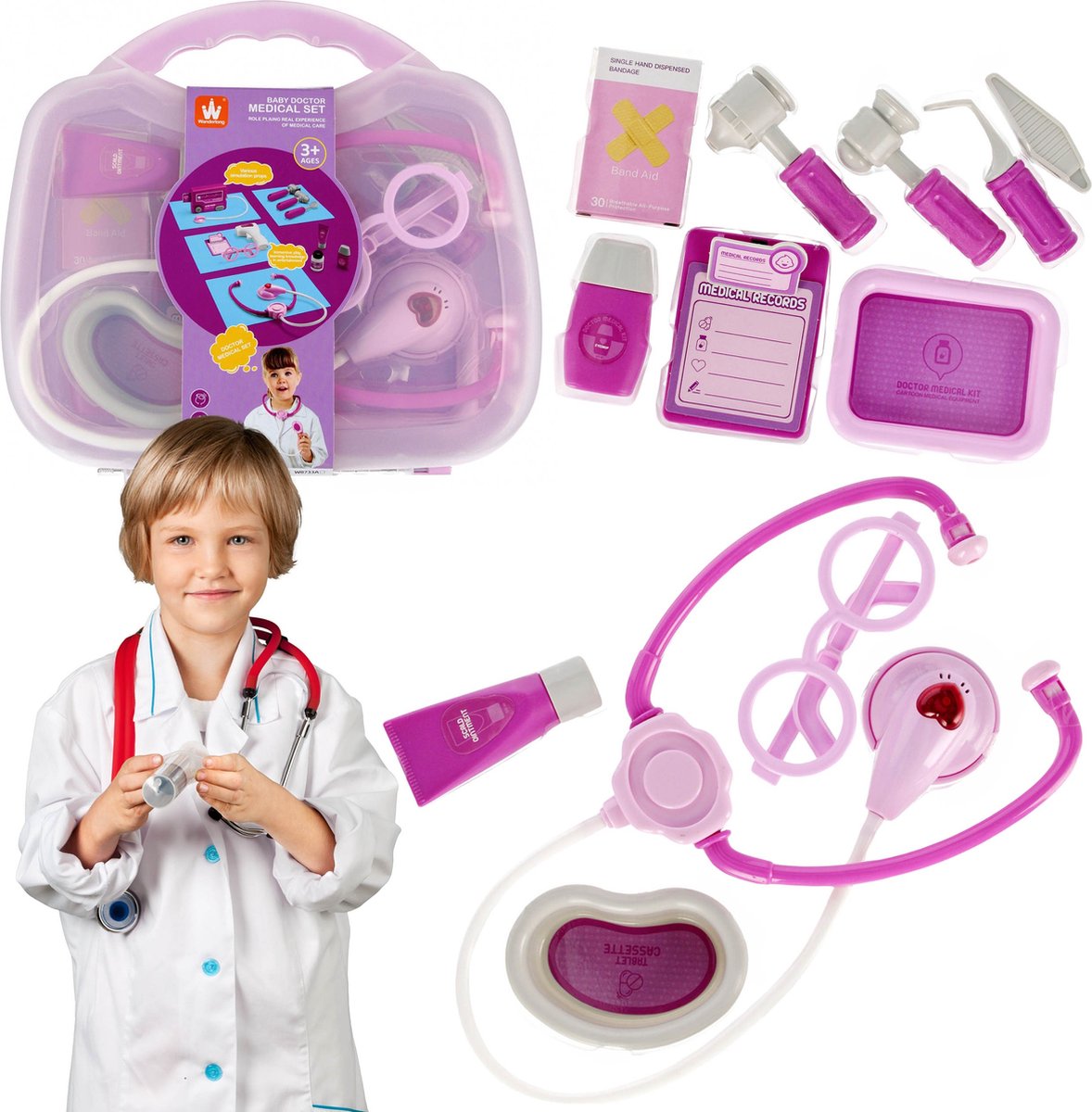 Medische kit voor kinderen in een koffer, babydokter 3+ MEGA CREATIVE