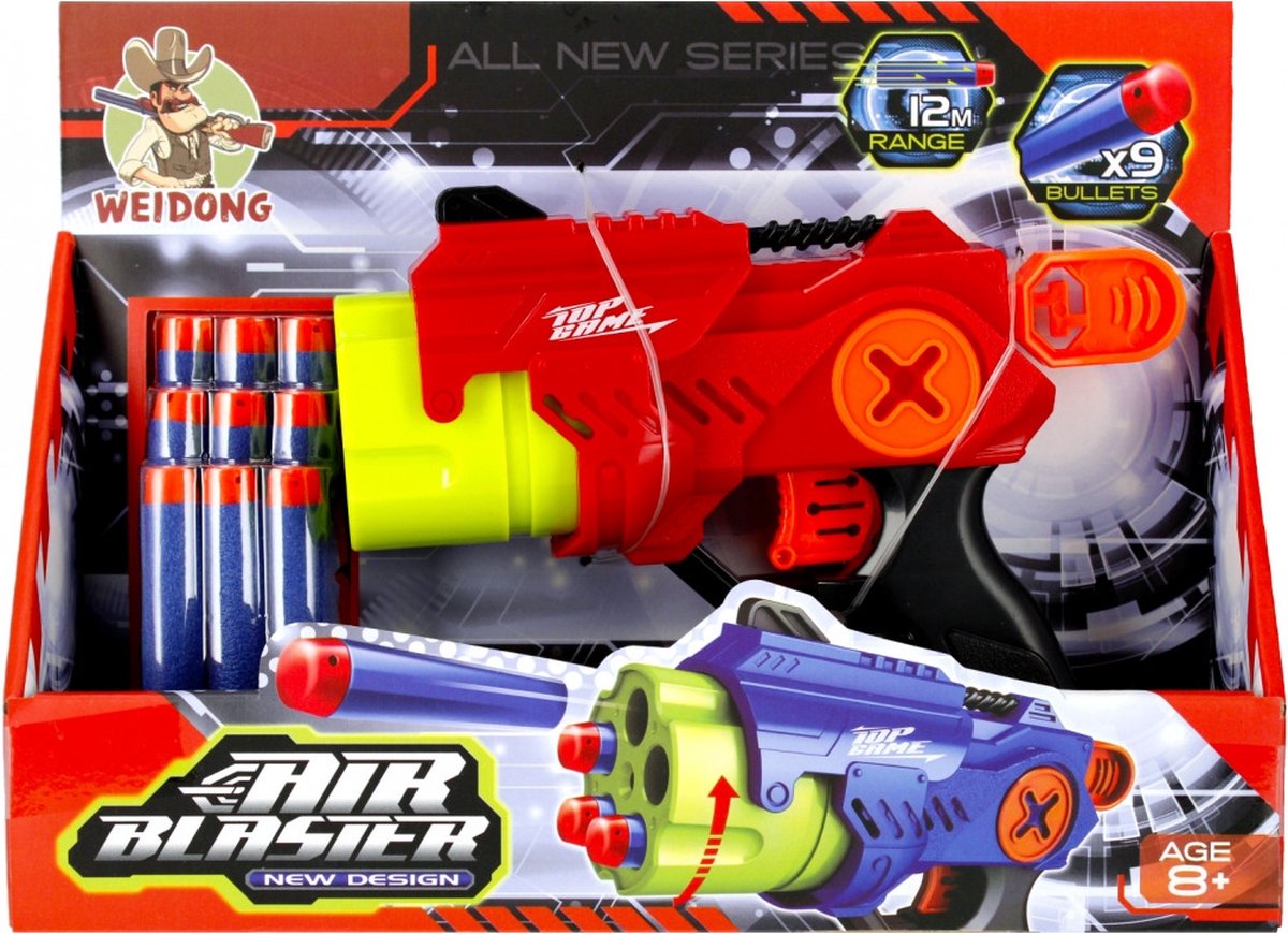 Mega Creative - Dartpistool met 9 Schuimkogels - Air Blaster