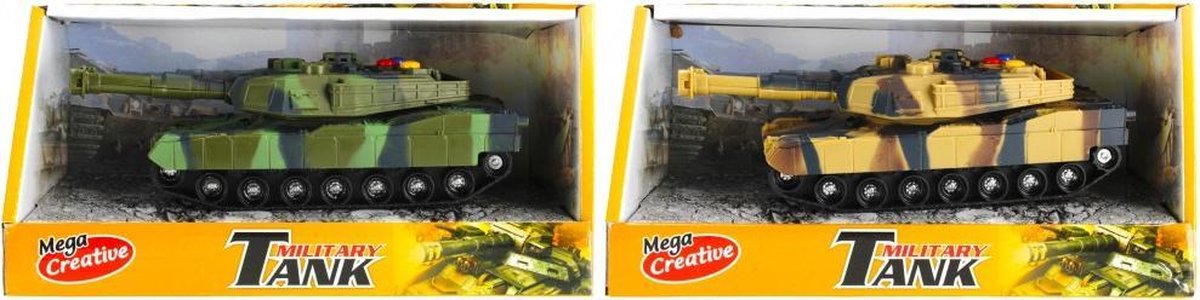 Mega Creative - Tank met licht en geluid - Militair Speelgoed - Soldaat Speelgoed - Legerspeelgoed