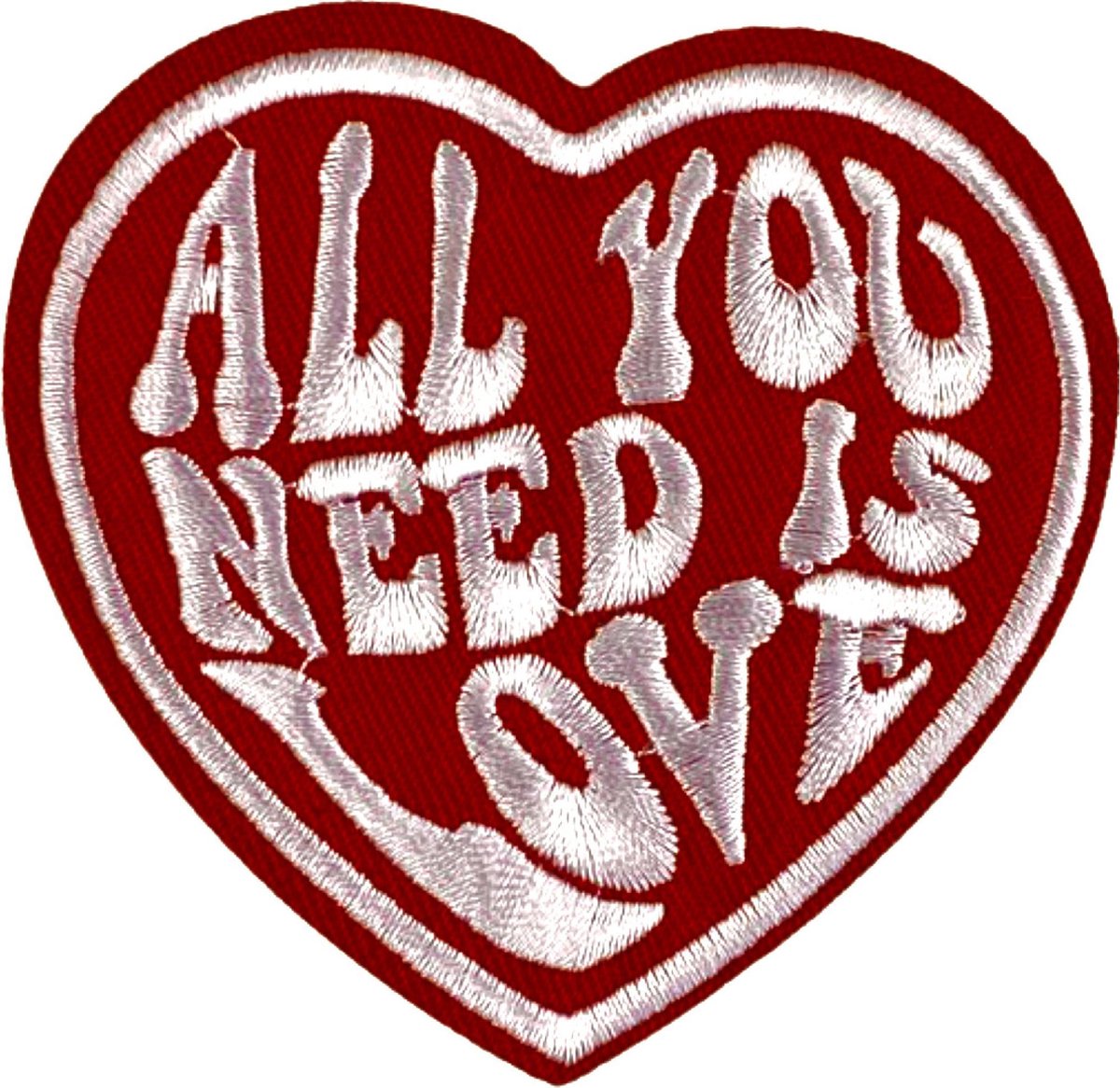 All You Need Is Love Hart Strijk Embleem Patch H 7.8 x B 7.2 cm