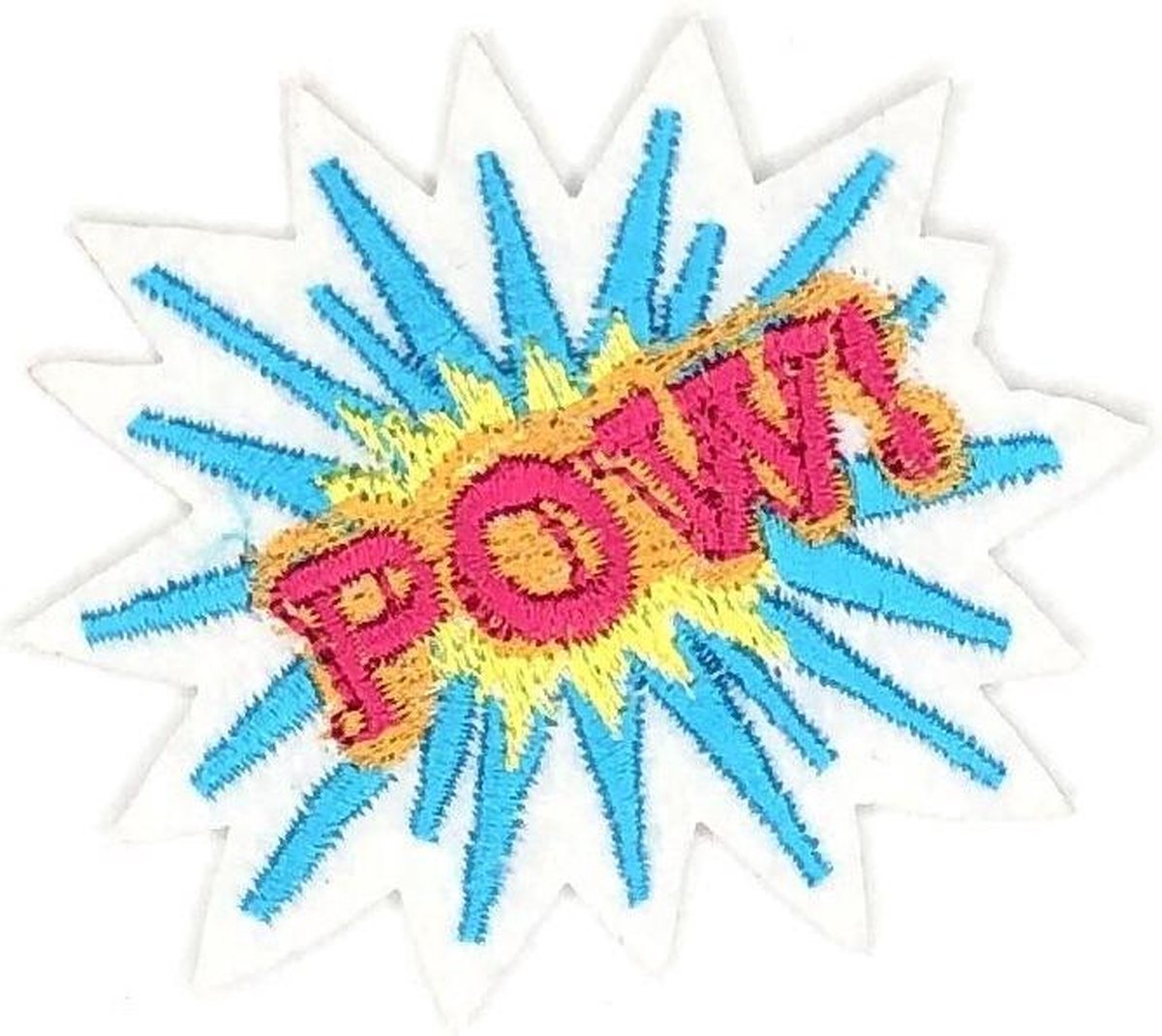 MegaMooi Comic Stijl Pow Tekstwolkje Strijk Patch 7 x 6,8 cm