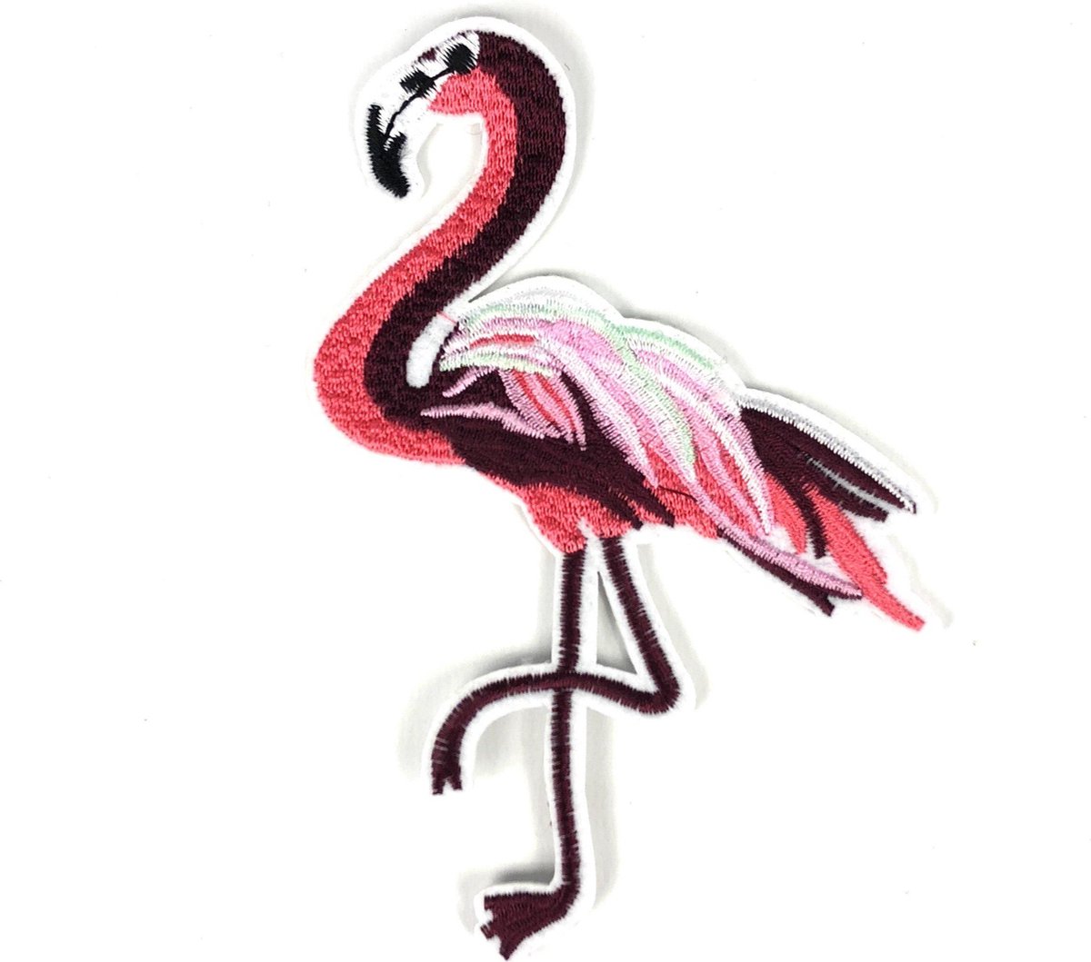 MegaMooi Donker Roze Flamingo XL Patch 13,8 x 9,5 cm