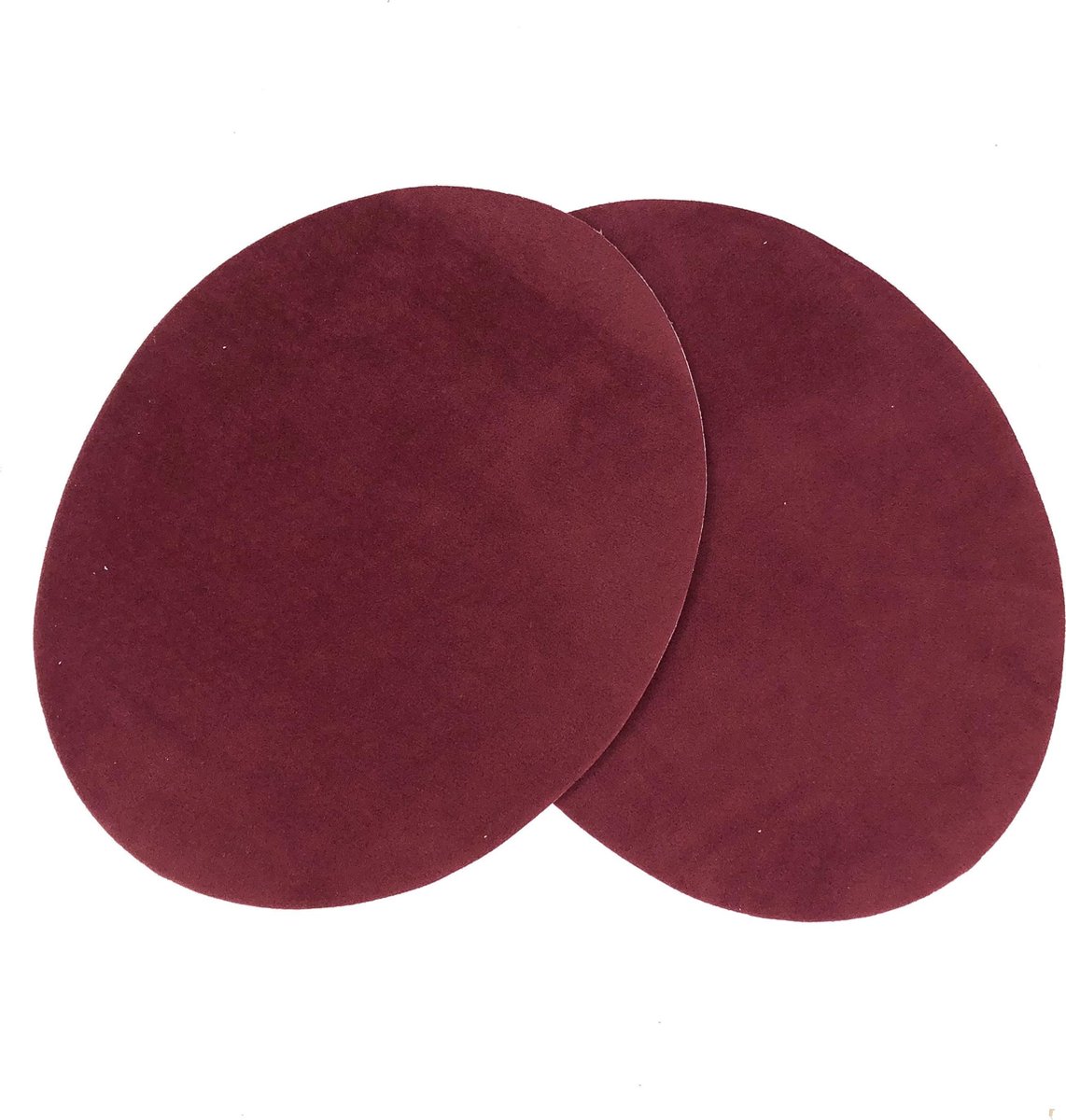 MegaMooi Elleboog Knie Strijk Patches Bordeaux rood 14 x 11 cm