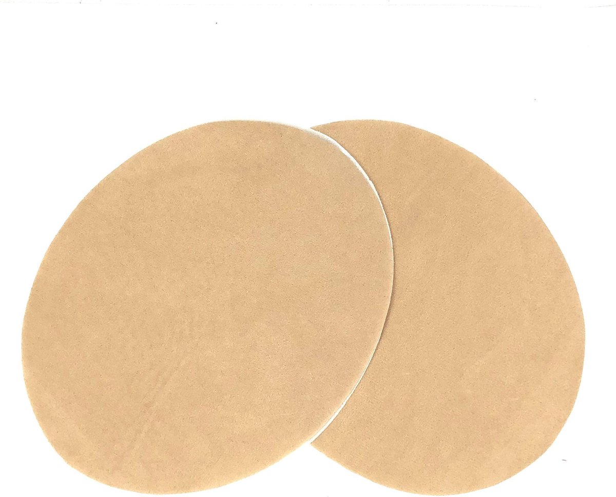 MegaMooi Elleboog Knie Strijk Patches Licht Beige 14 x 11 cm