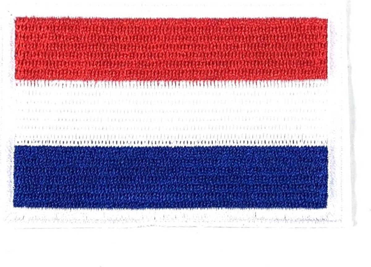 MegaMooi Nederlandse Vlag Strijk Embleem Patch 9 x 5,2 cm