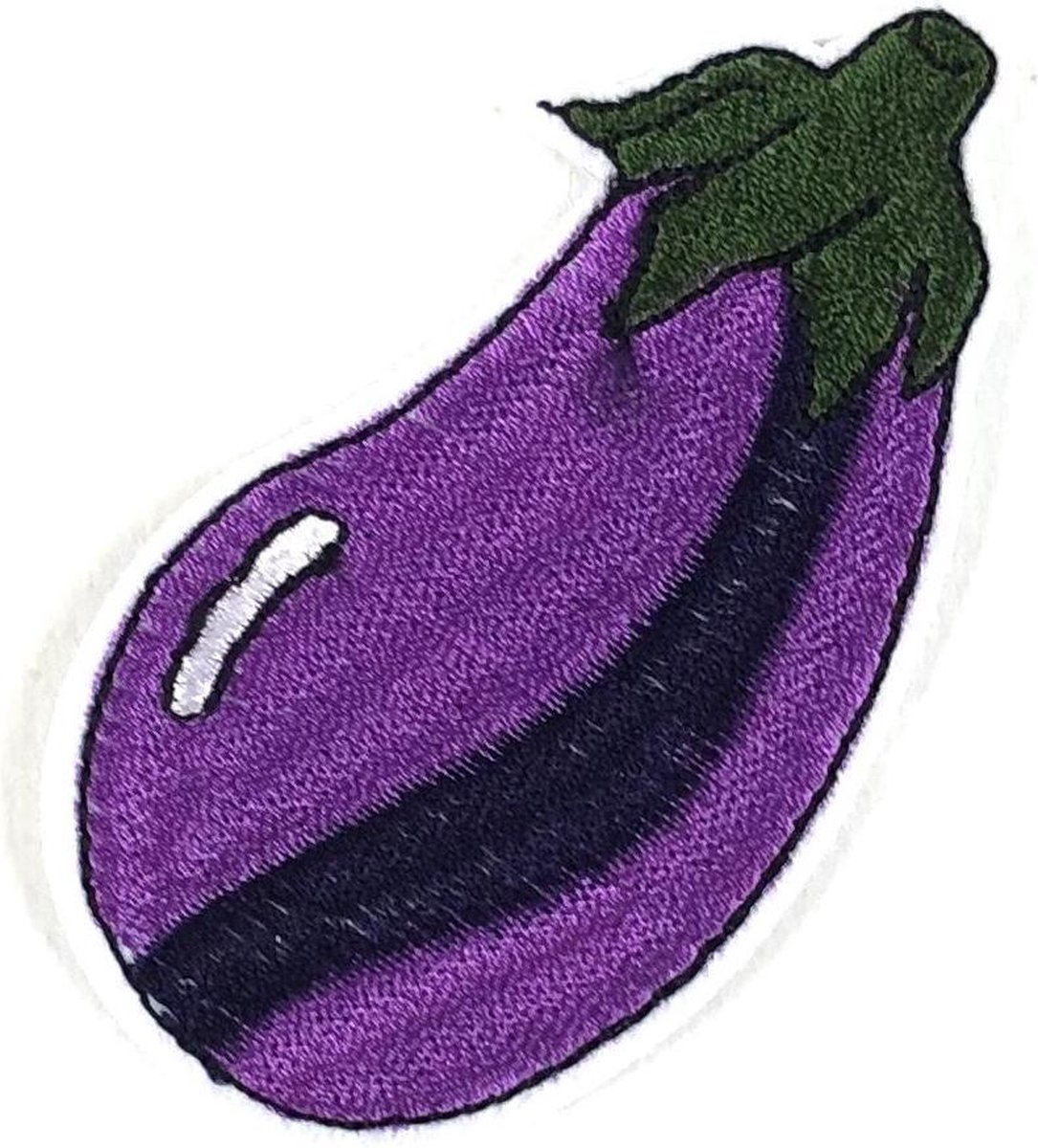 MegaMooi Paarse Aubergine Strijk Patch 8,4 x 4,6 cm