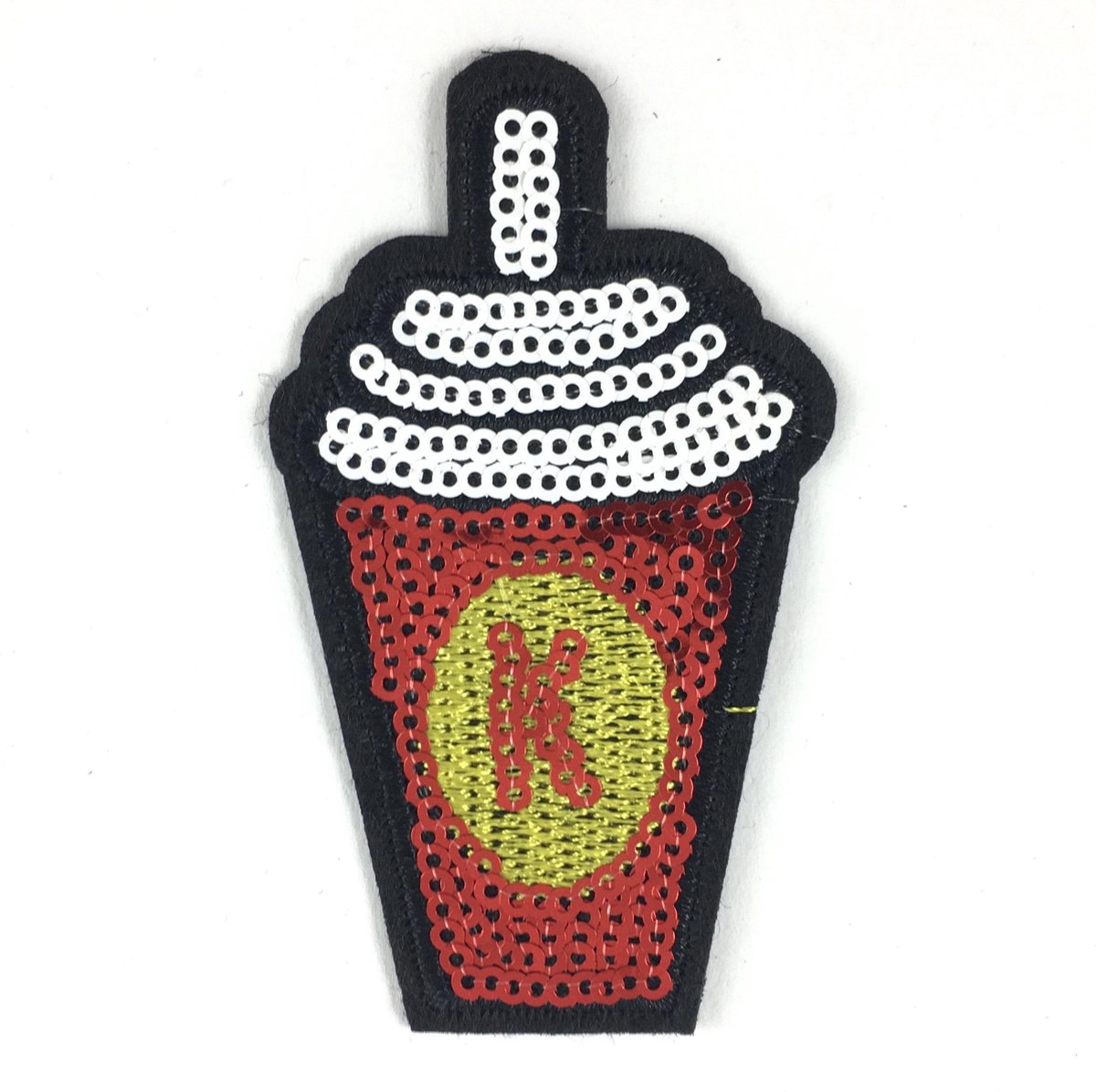 MegaMooi Paillette Milkshake Patch 4,6 x 8 cm