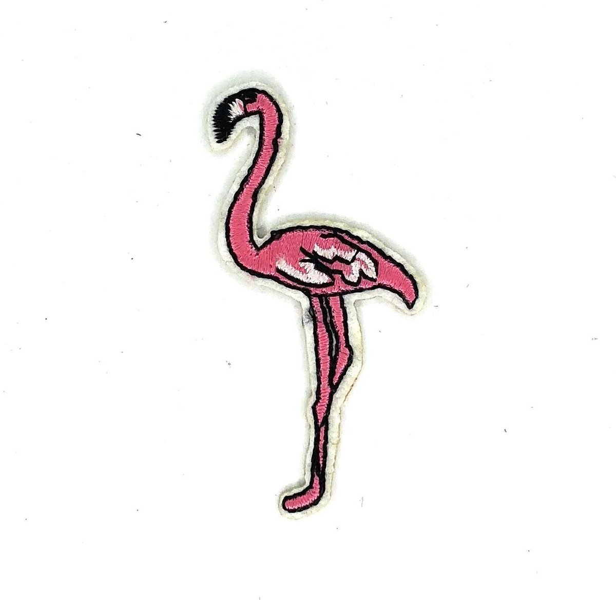 MegaMooi Sierlijke Roze Flamingo Strijk Patch 6,5 x 3 cm