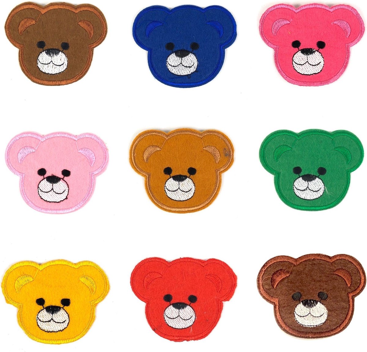 MegaMooi Teddy Beer Strijk Embleem In Verschillende Kleuren 8,5 x 6,7 licht roze