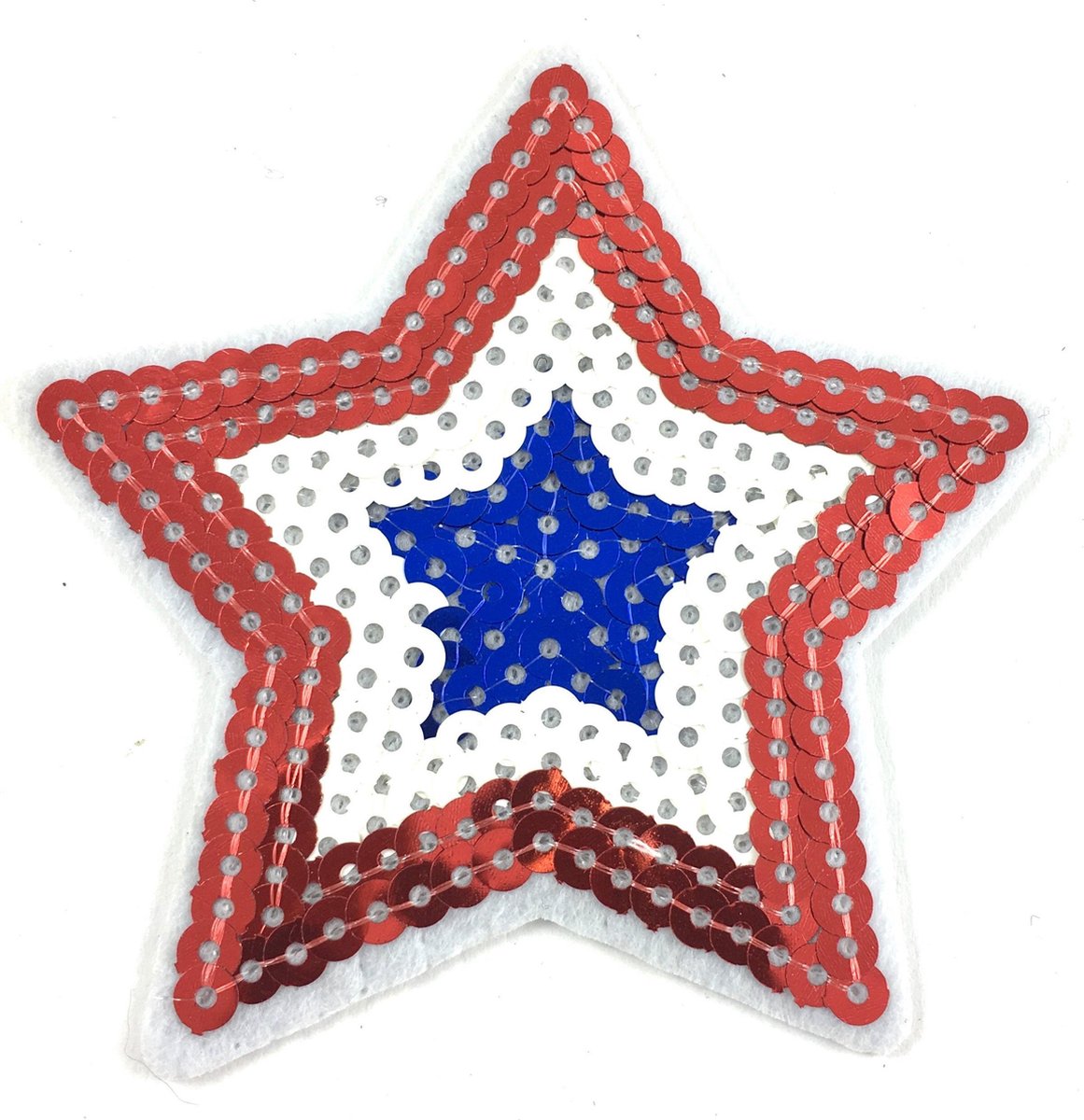 MegaMooi USA Paillette Ster Strijk Patch 7,3 x 7,3 cm