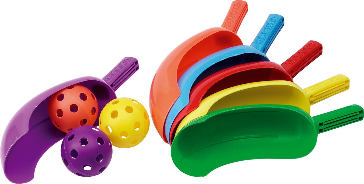   Scoop Set of 6 colored bats and balls