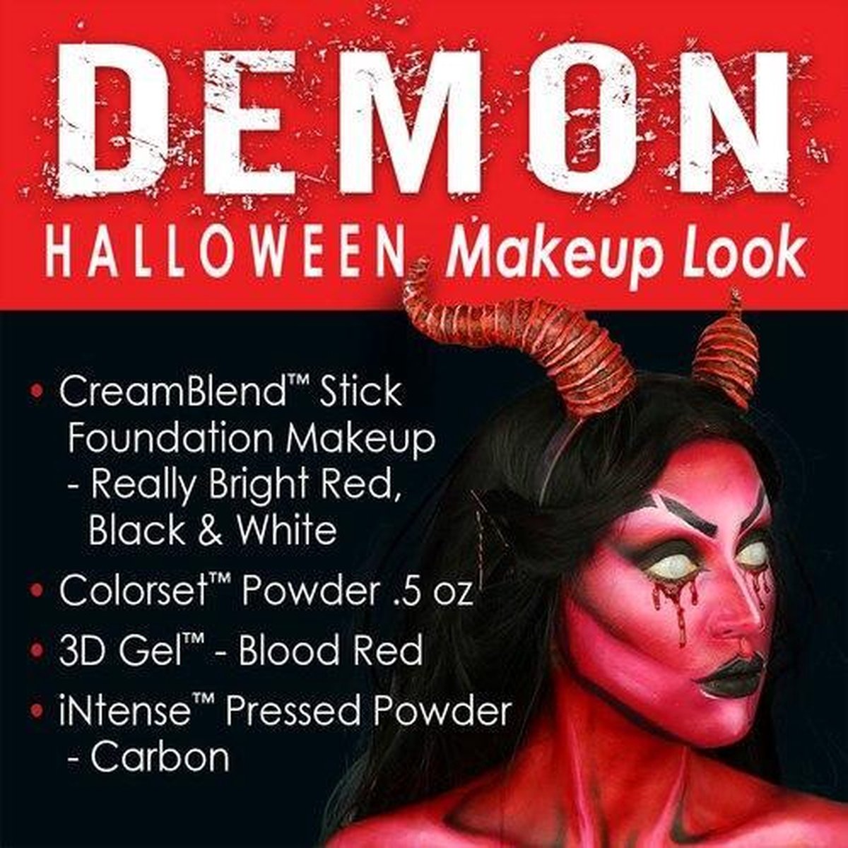 Halloween 2020 Complete Schmink Kit - Demon (met stap-voor-stap instructiefilmpje)