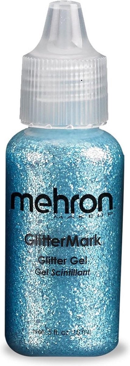 Mehron Glittermark Schmink en Makeup Glittergel - Pastel Blauw