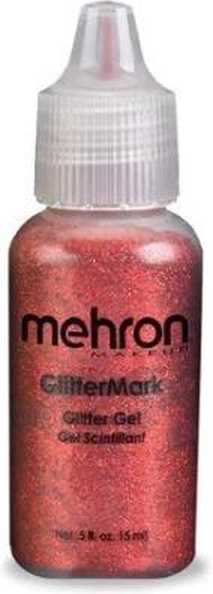 Mehron Glittermark Schmink en Makeup Glittergel - Rood