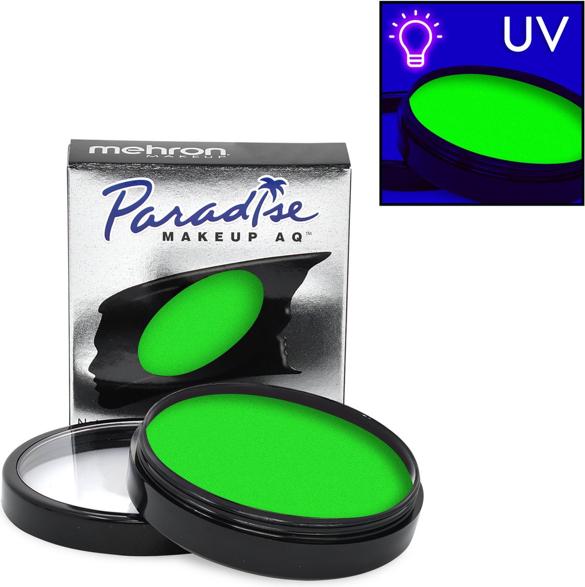 Mehron Paradise AQ Schmink op waterbasis Neon UV Glow Martian - 40 gr (licht op onder blacklight)