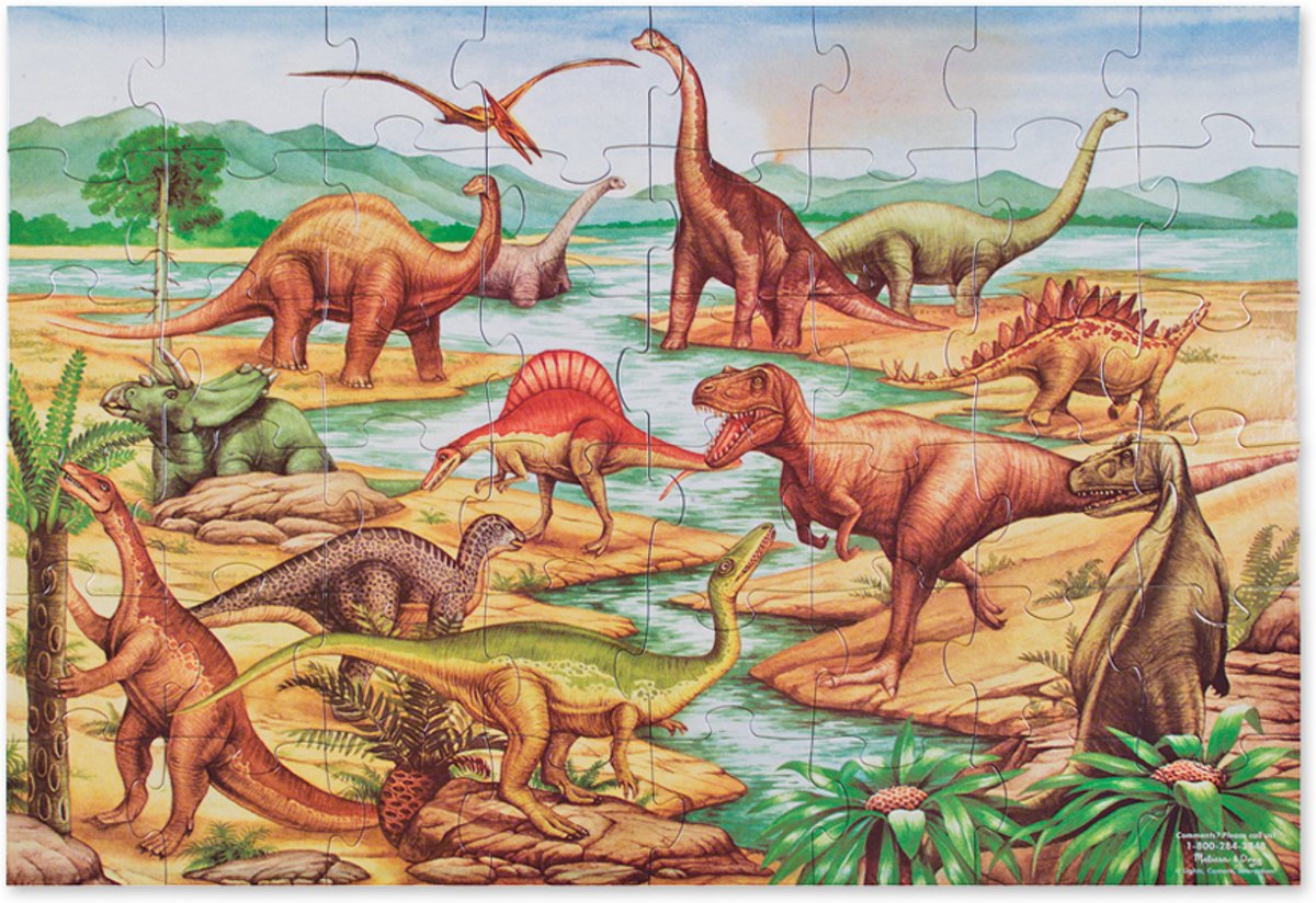 Melissa & Doug - Dinosaurus - Vloerpuzzel - 48 pcs