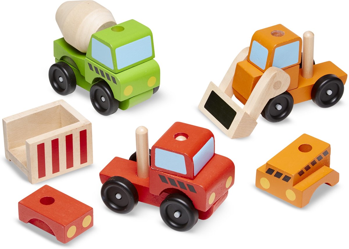 Melissa & Doug - Houten Constructie Voertuigen