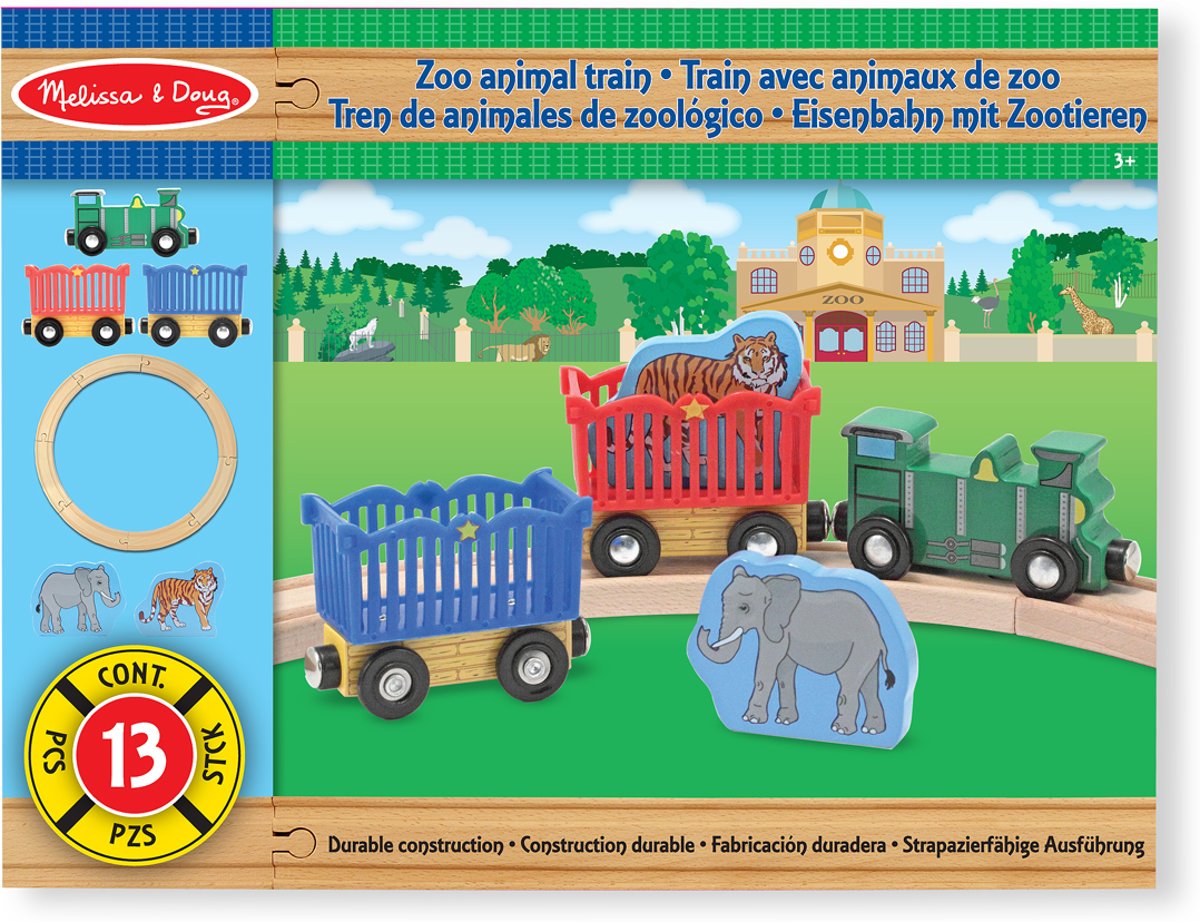 Melissa & Doug - Houten Treinbaan met Dierentrein