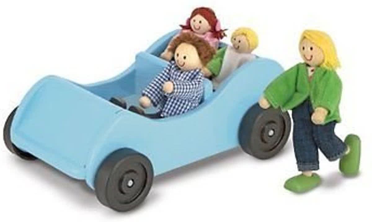 Melissa & Doug - Poppenhuis Auto en poppen set