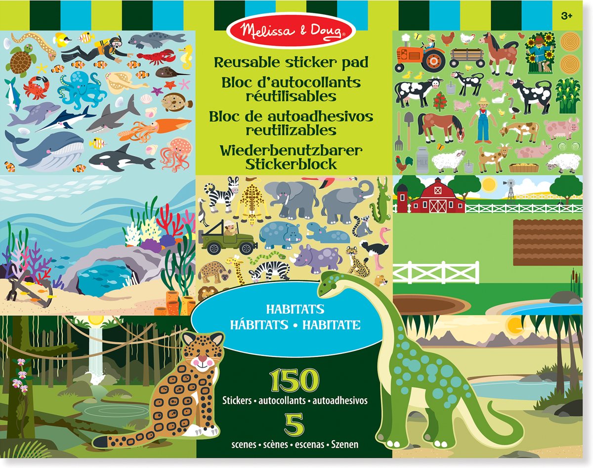 Melissa & Doug - Reusable Sticker Pad - Habitats