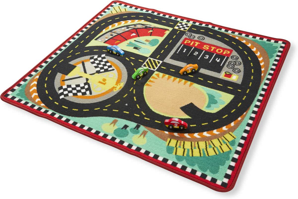 Melissa & Doug - Round the Speedway Race Track Rug