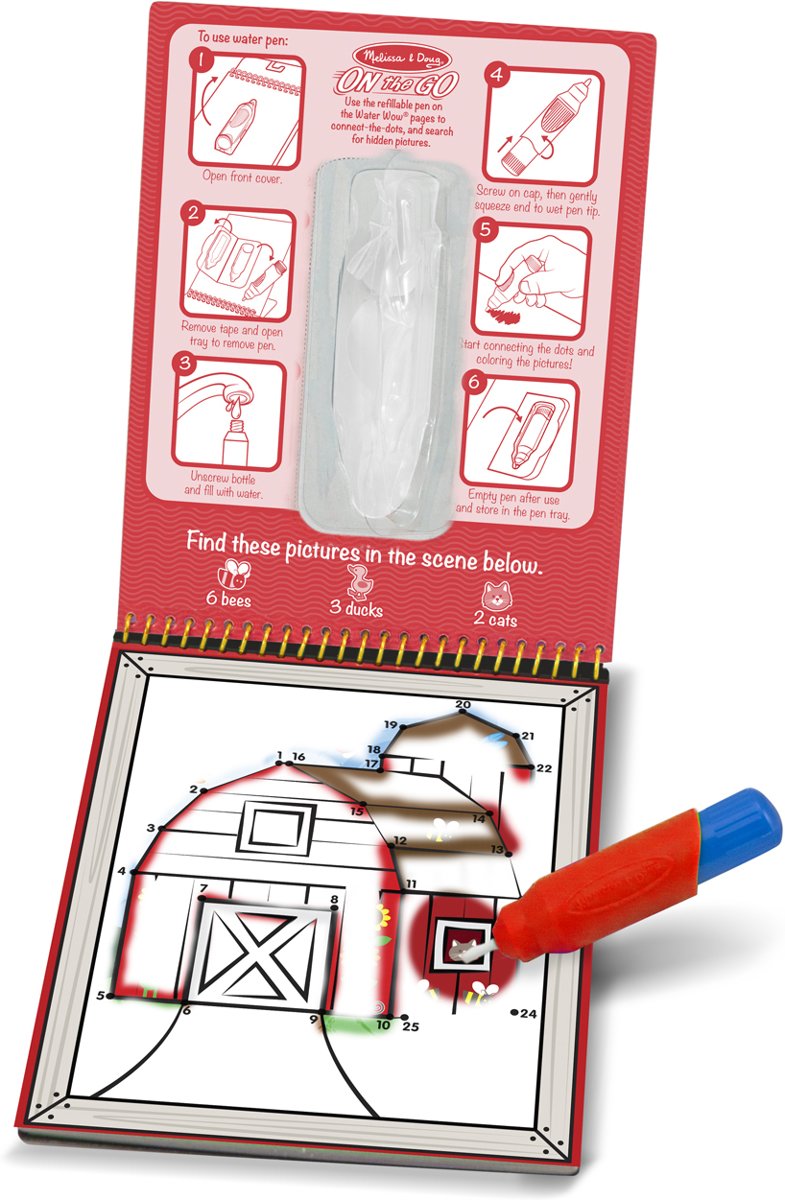 Melissa & Doug - Water Wow! - Farm Connect the Dots