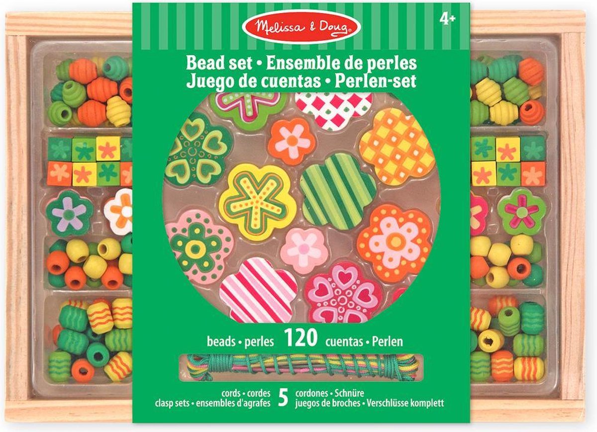 Melissa & Doug Houten Kralen Set Flowerpower