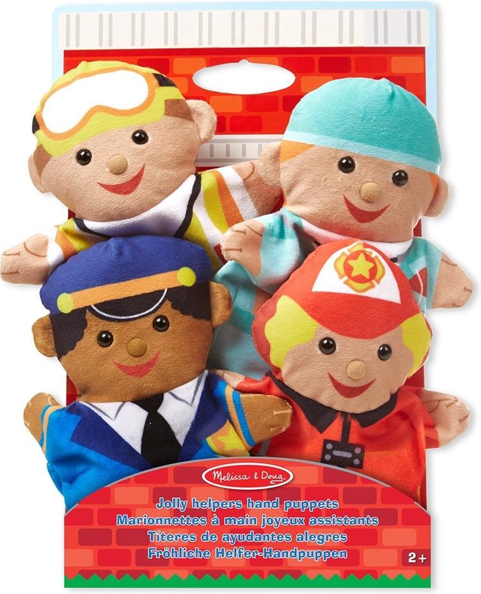 Melissa & Doug Jolly Helpers Handpoppen 4 Stuks