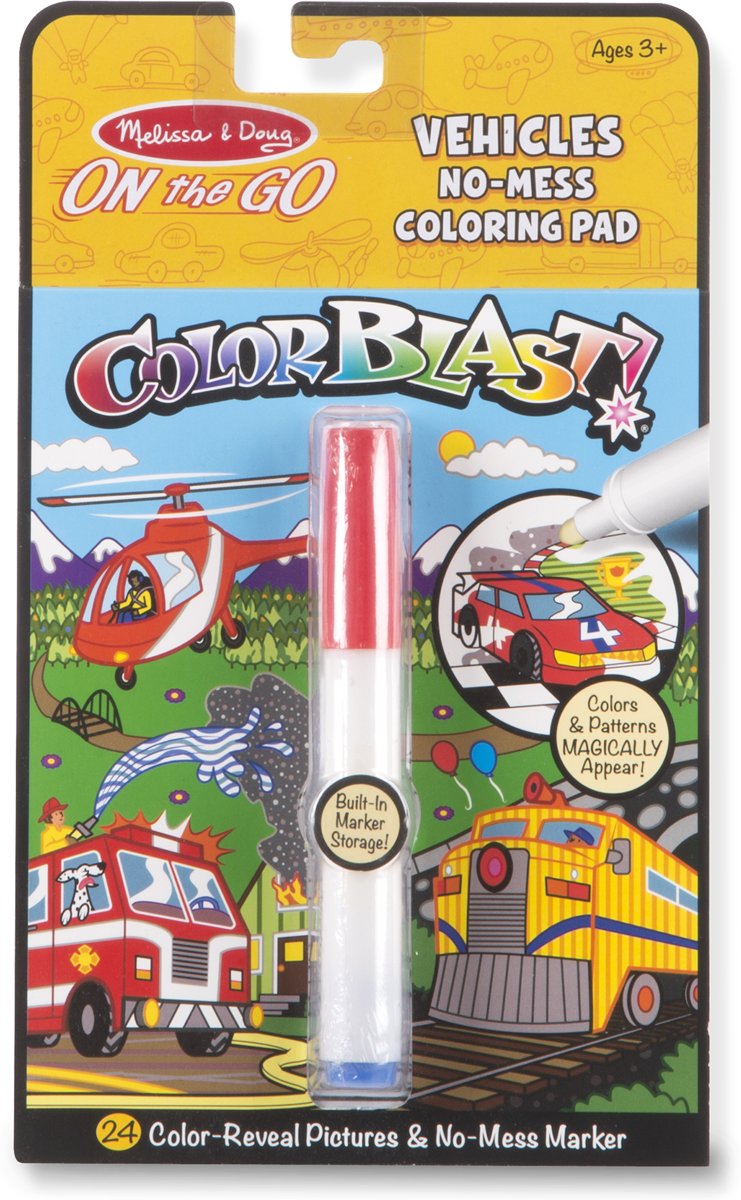 Melissa & Doug On The Go Colorblast - Voertuigen