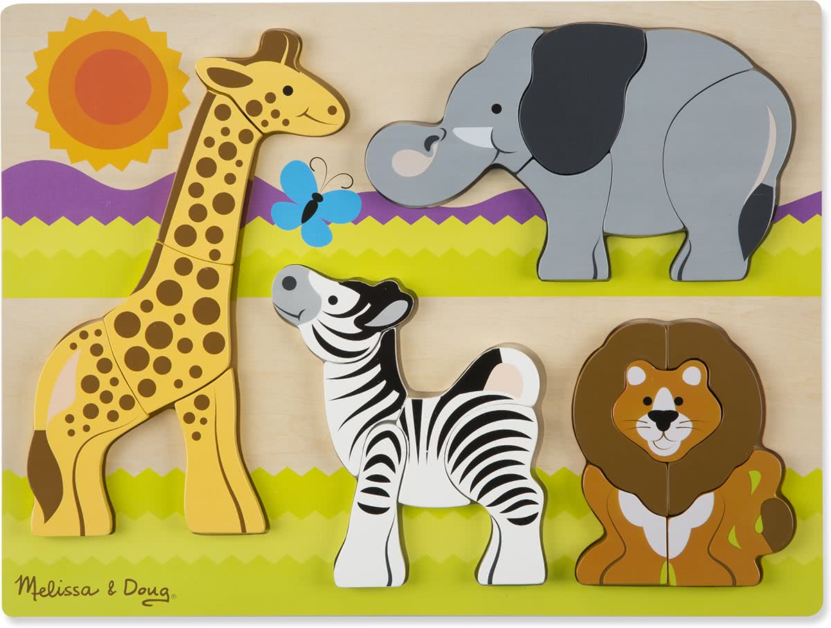 Melissa & Doug Safari Legpuzzel Met Dikke Stukken