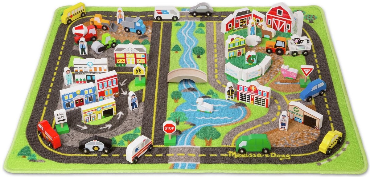 Melissa & Doug Speelkleed Road Rug 100 X 91 Cm