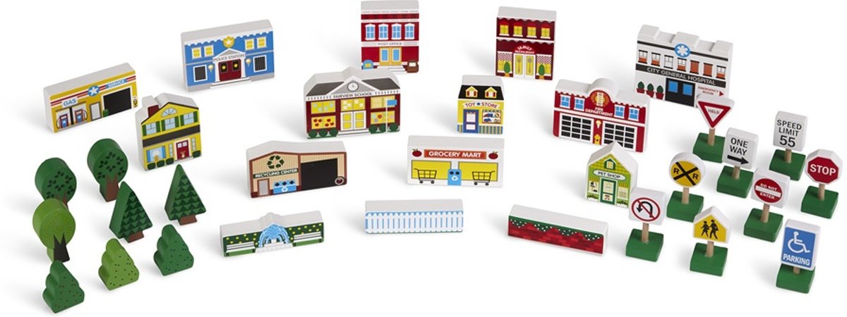 Melissa & Doug Town Speelset 32-delig