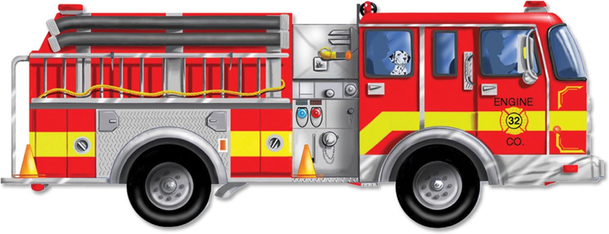 Melissa & Doug vloerpuzzel brandweer