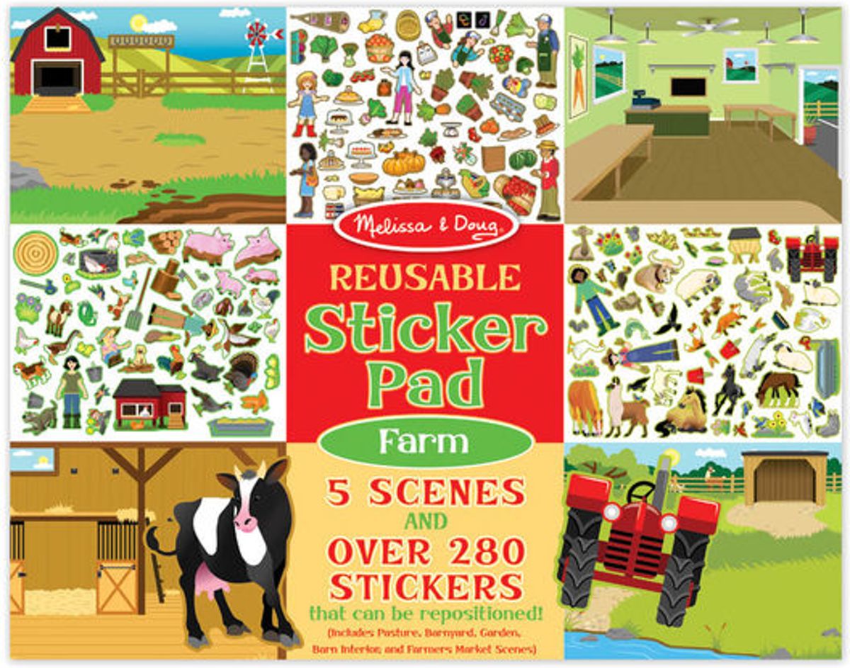 Stickerboek herbruikbaar Melissa & Doug boerderij farm sticker herbruikbare reusable stickers