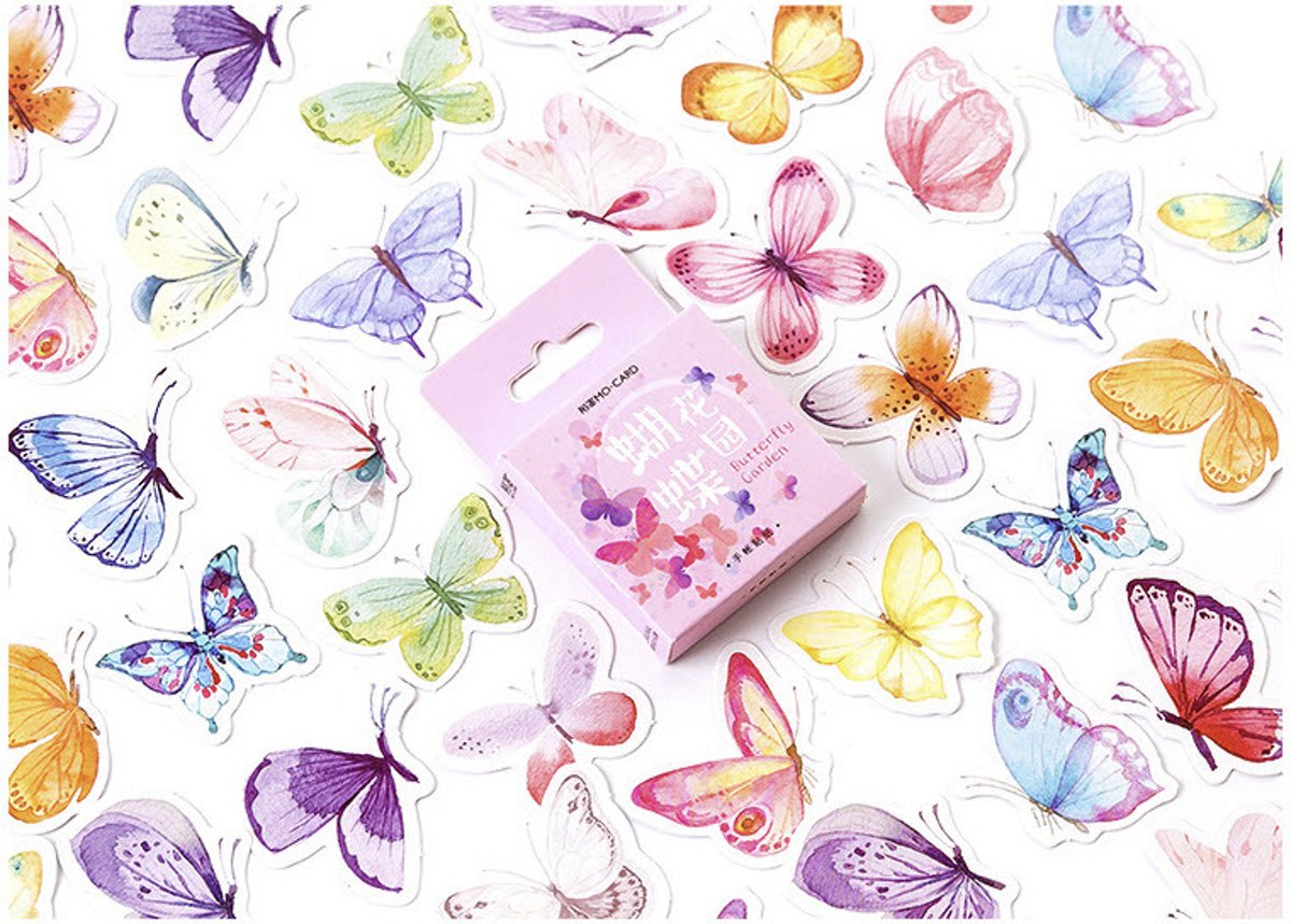  set Vlinders - Set met 46 stickers Butterfly