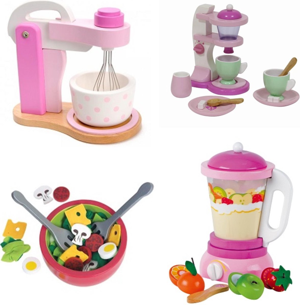 Mentari Keukenmachine set met mixer-blender koffie set en salade kom u krijgt 4 assorti geleverd.