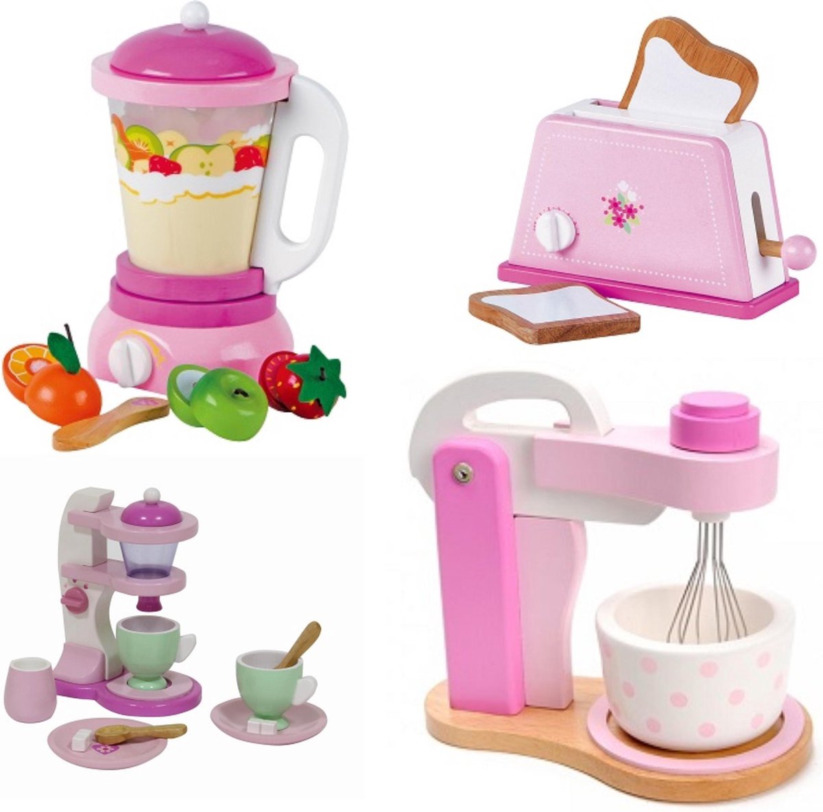 Mentari Keukenmachine set met mixer-blender-toster en Koffiezetapparaat u krijgt 4 assorti geleverd