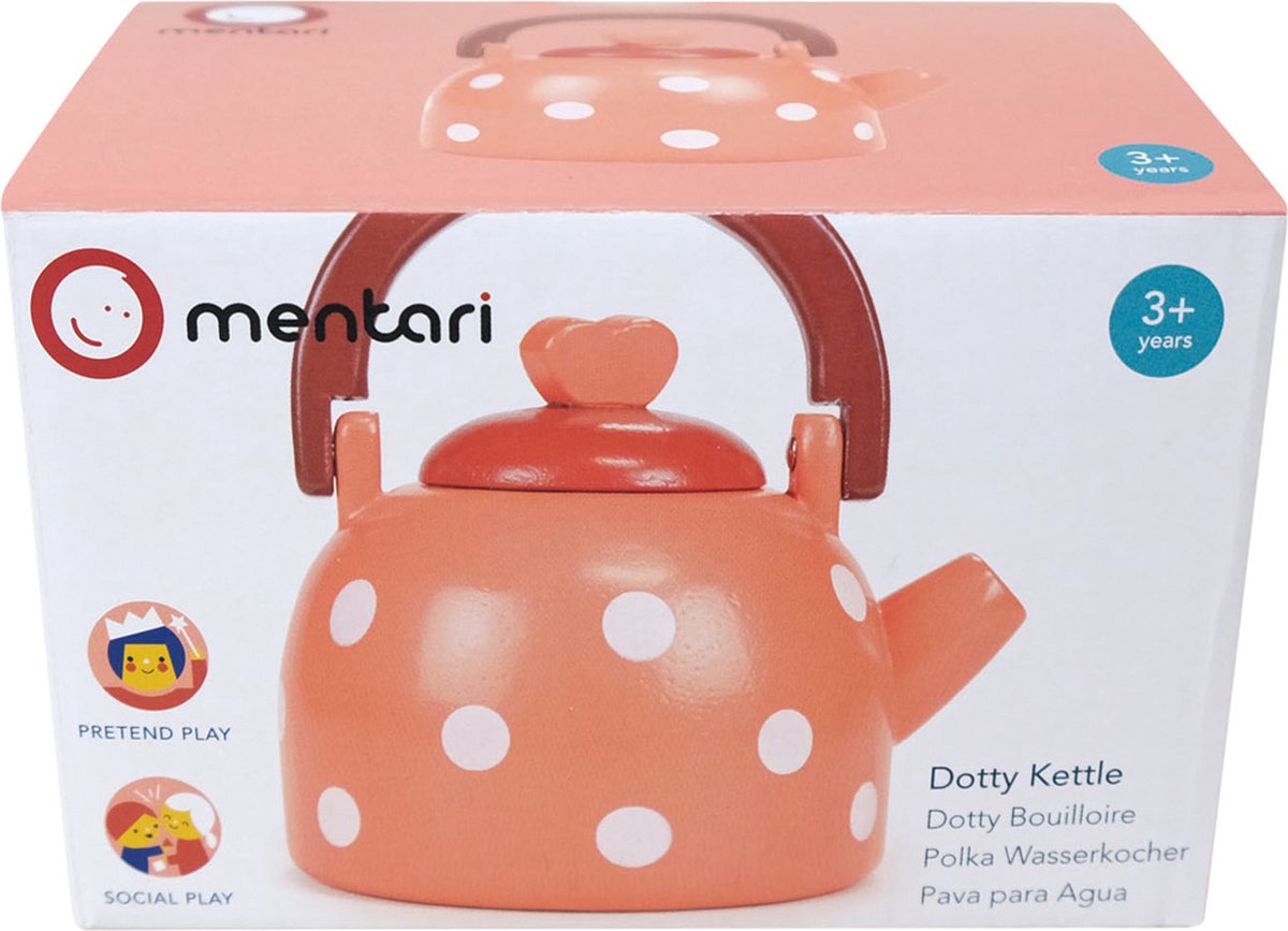   houten speelgoed fluitketel Dotty - rollenspel keuken.