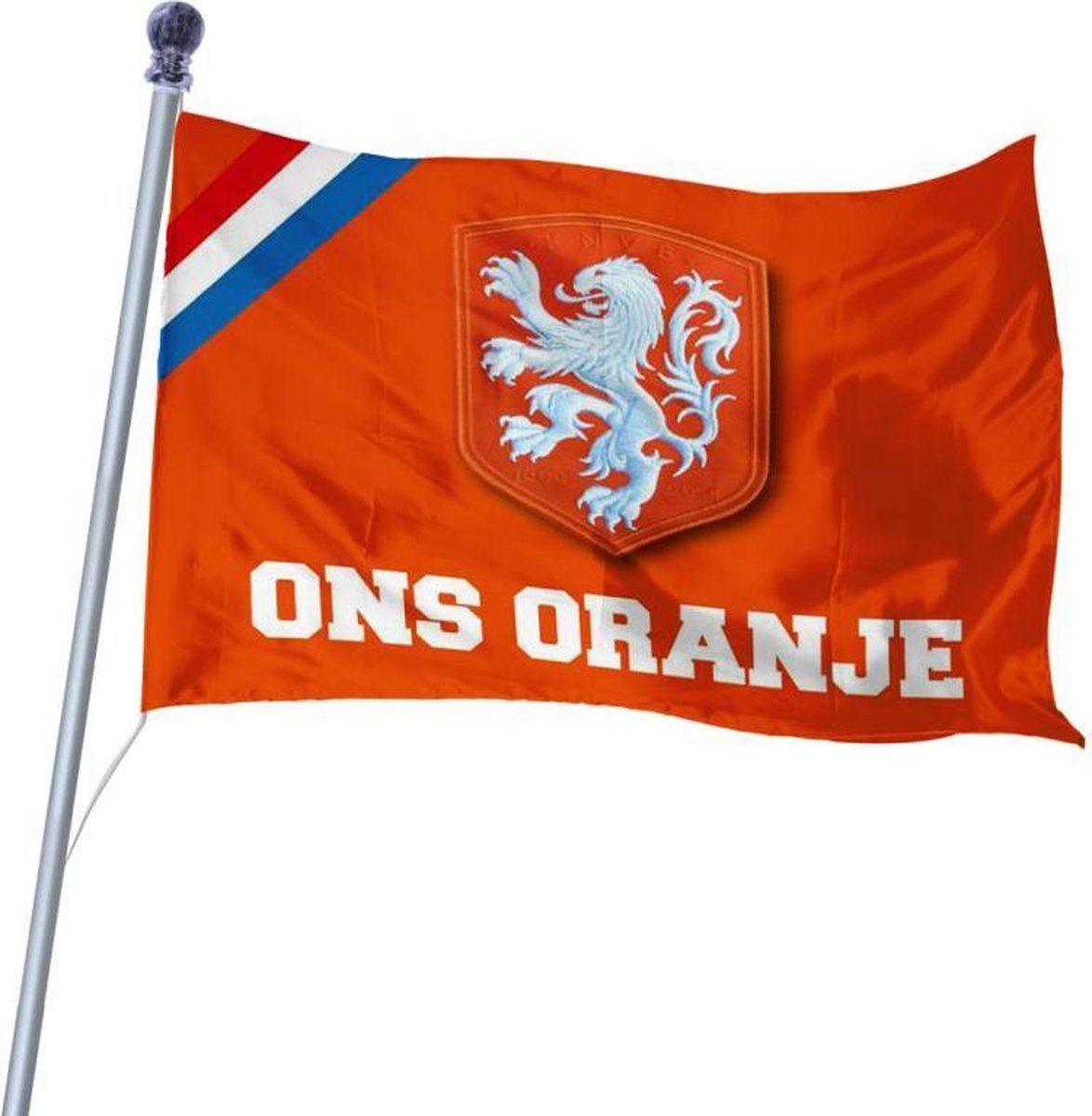 Vlag KNVB 150x225 cm - Ons Oranje-Maat-Stuks-Kleur-Oranje