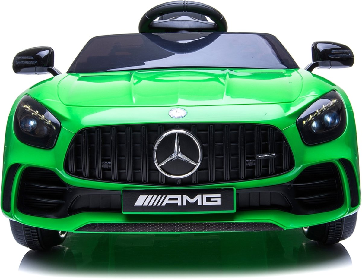 Elektrische Kinderauto   GTR AMG Groen 12V Met Afstandsbediening FULL OPTIONS