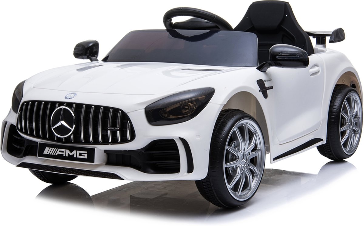 Elektrische Kinderauto   GTR AMG Wit 12V Met Afstandsbediening FULL OPTIONS