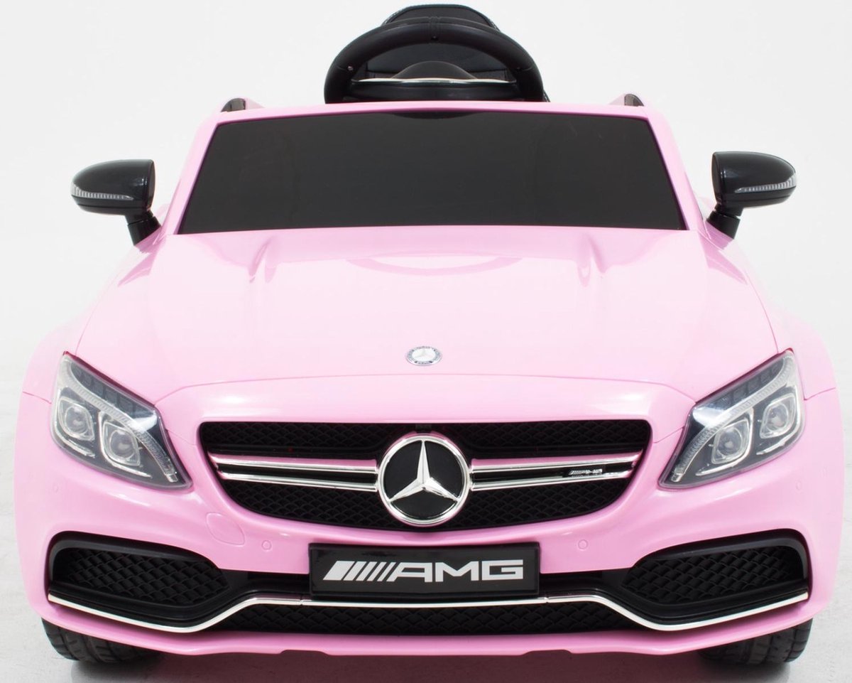 Mercedes C63 AMG Elektrische Kinderauto - Accu Auto - Sterke Accu - Afstandbediening - Roze