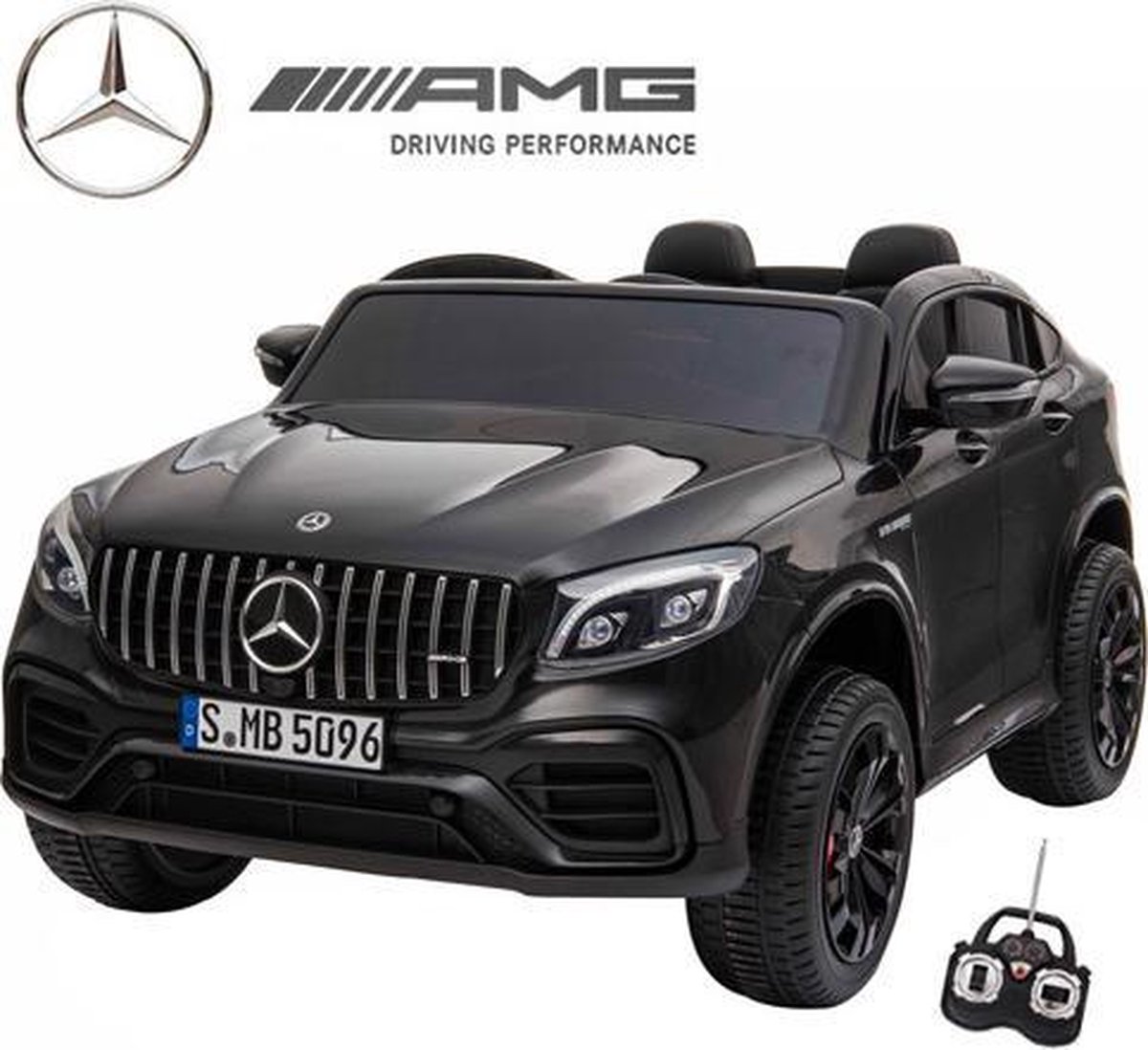 Mercedes GLC63s - Elektrische Kinderauto - 2-zits - Sterke Accu - Afstandsbediening - wit