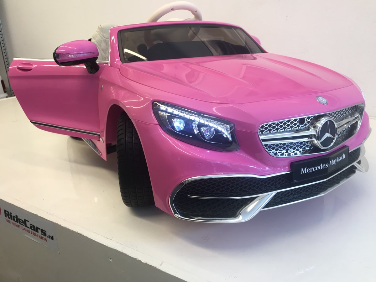 Mercedes S650 Maybach kinderauto 12 volt roze