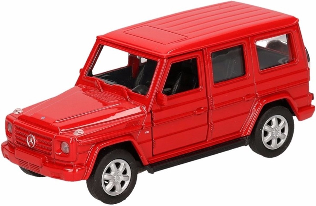 Speelgoed rode Mercedes-Benz G-Class speelauto 12 cm - modelauto / auto schaalmodel